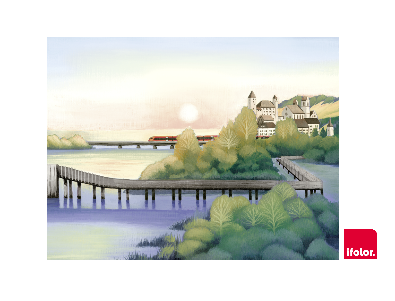 Fotoleinwand "Rapperswil" ohne SOB-Logo 100 x 75 cm