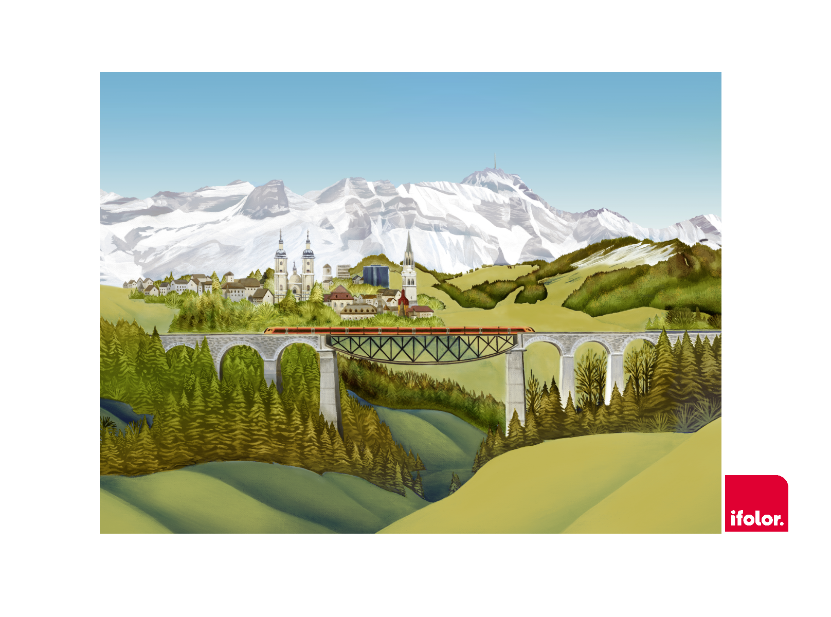Fotoleinwand "St.Gallen Herbst" ohne SOB-Logo 100 x 75 cm
