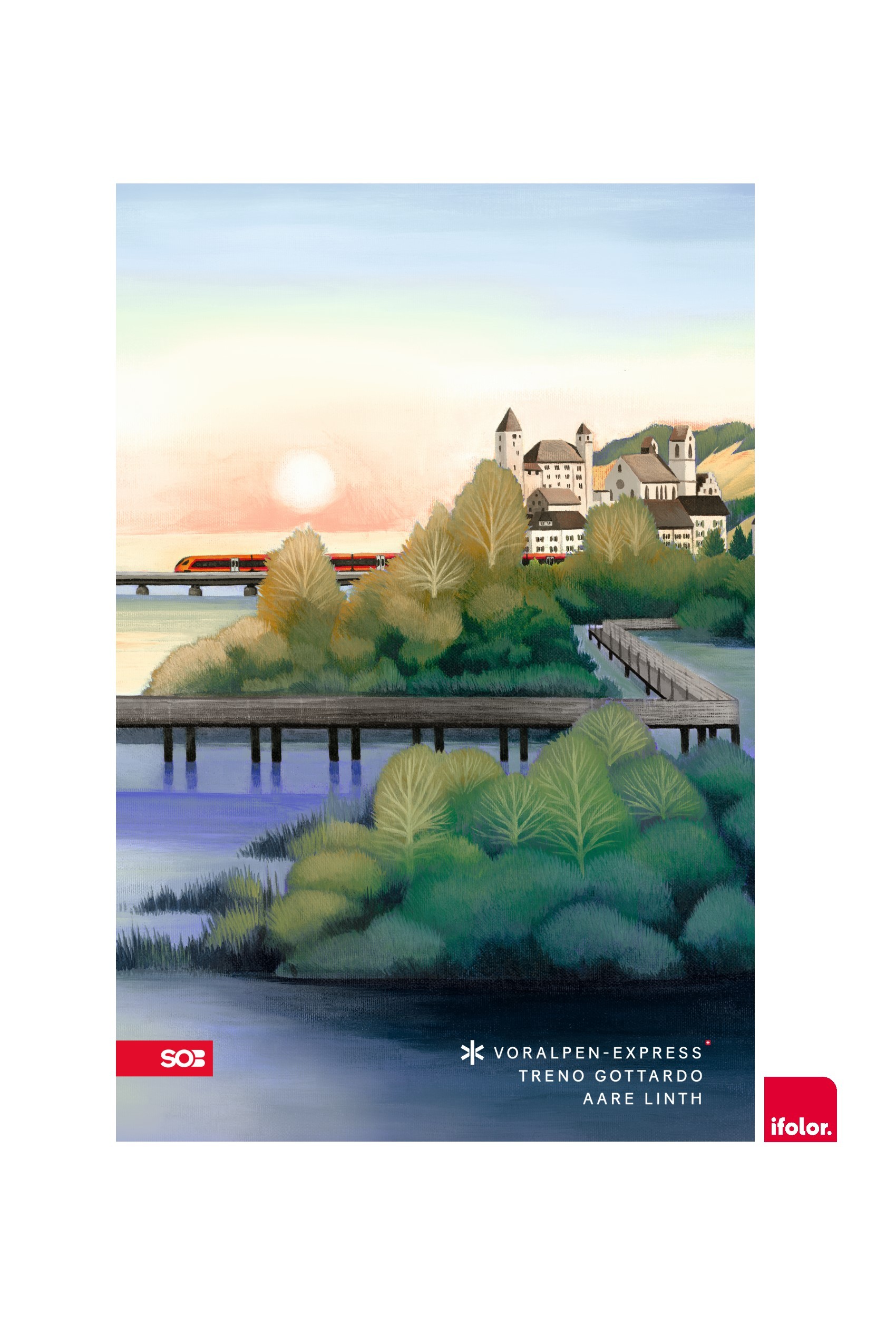 Selbstklebendes Fotoposter "Rapperswil", matt, 40 x 60 cm