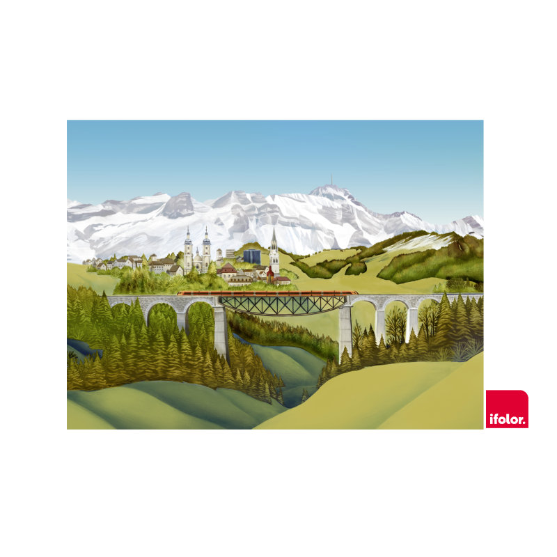 Fotoleinwand "St.Gallen Herbst" ohne SOB-Logo 100 x 75 cm