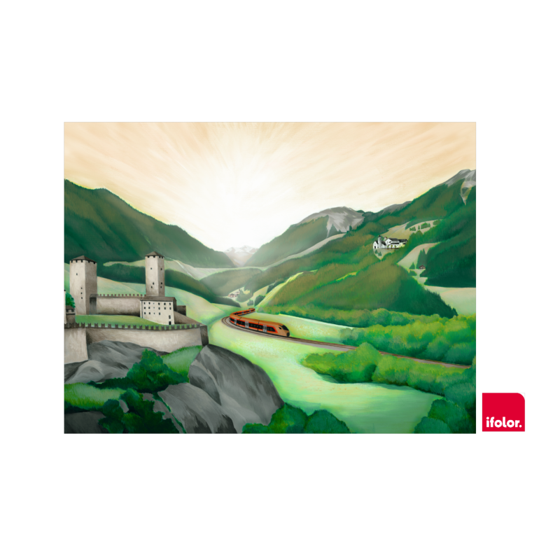Fotoleinwand "Bellinzona" ohne SOB-Logo 80 x 60 cm