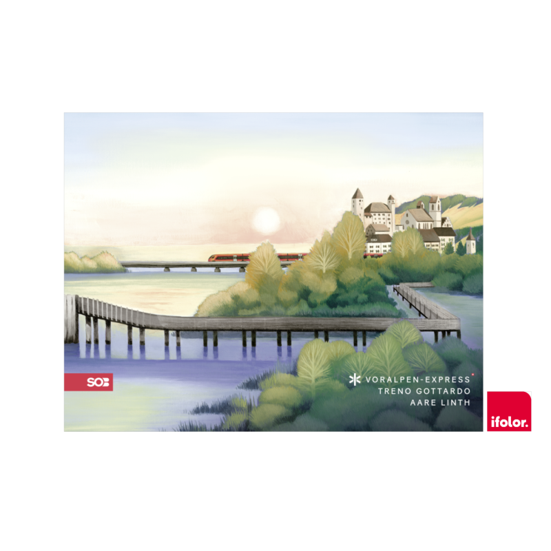 Fotoleinwand "Rapperswil" mit SOB-Logo 100 x 75 cm