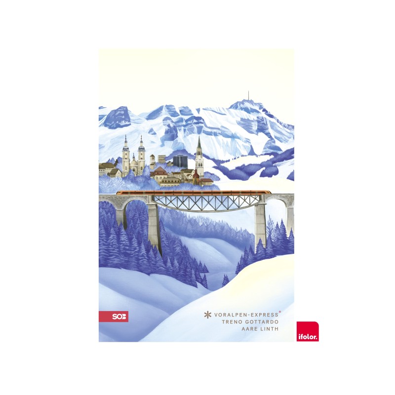 Fotoposter "St.Gallen Winter", glanz, 40 x 60 cm