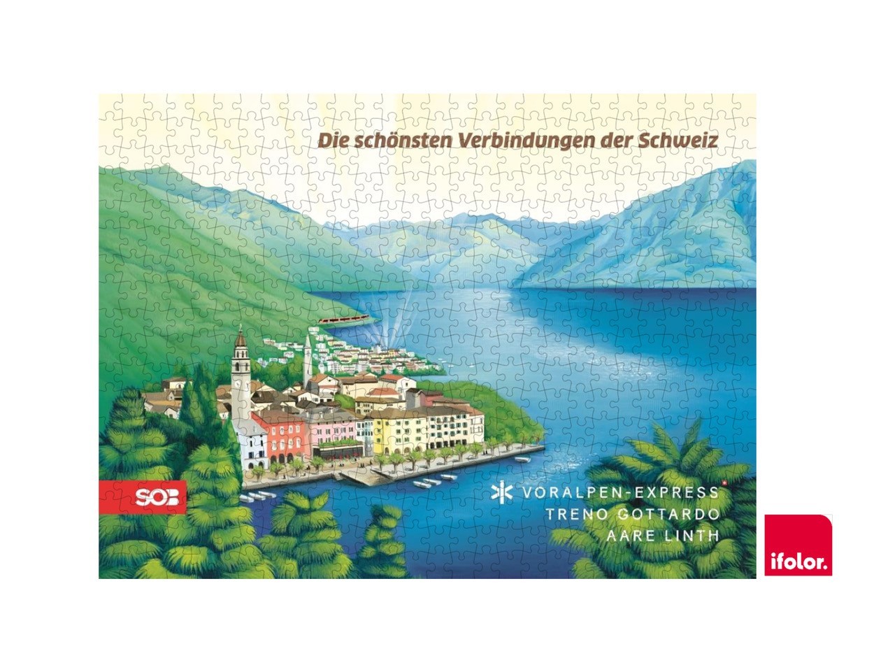 Foto su tela "St.Gallen Winter" con logo SOB 100 x 75 cm