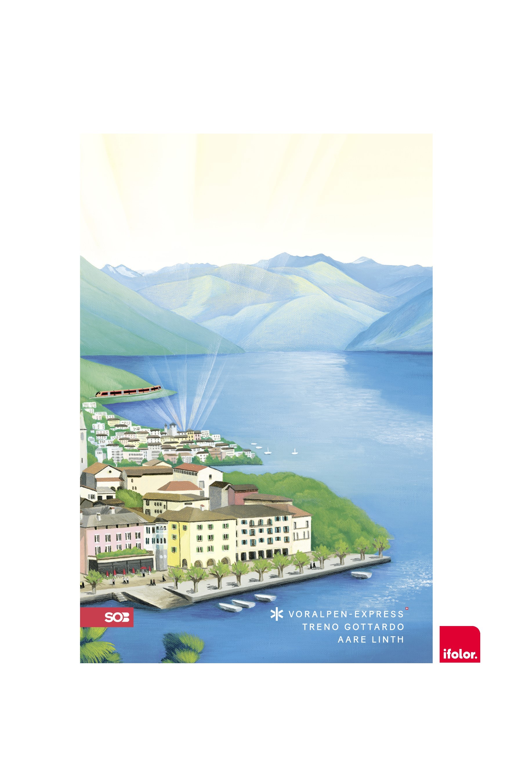 Poster fotografico autoadesivo "Ascona", opaco, 40 x 60 cm